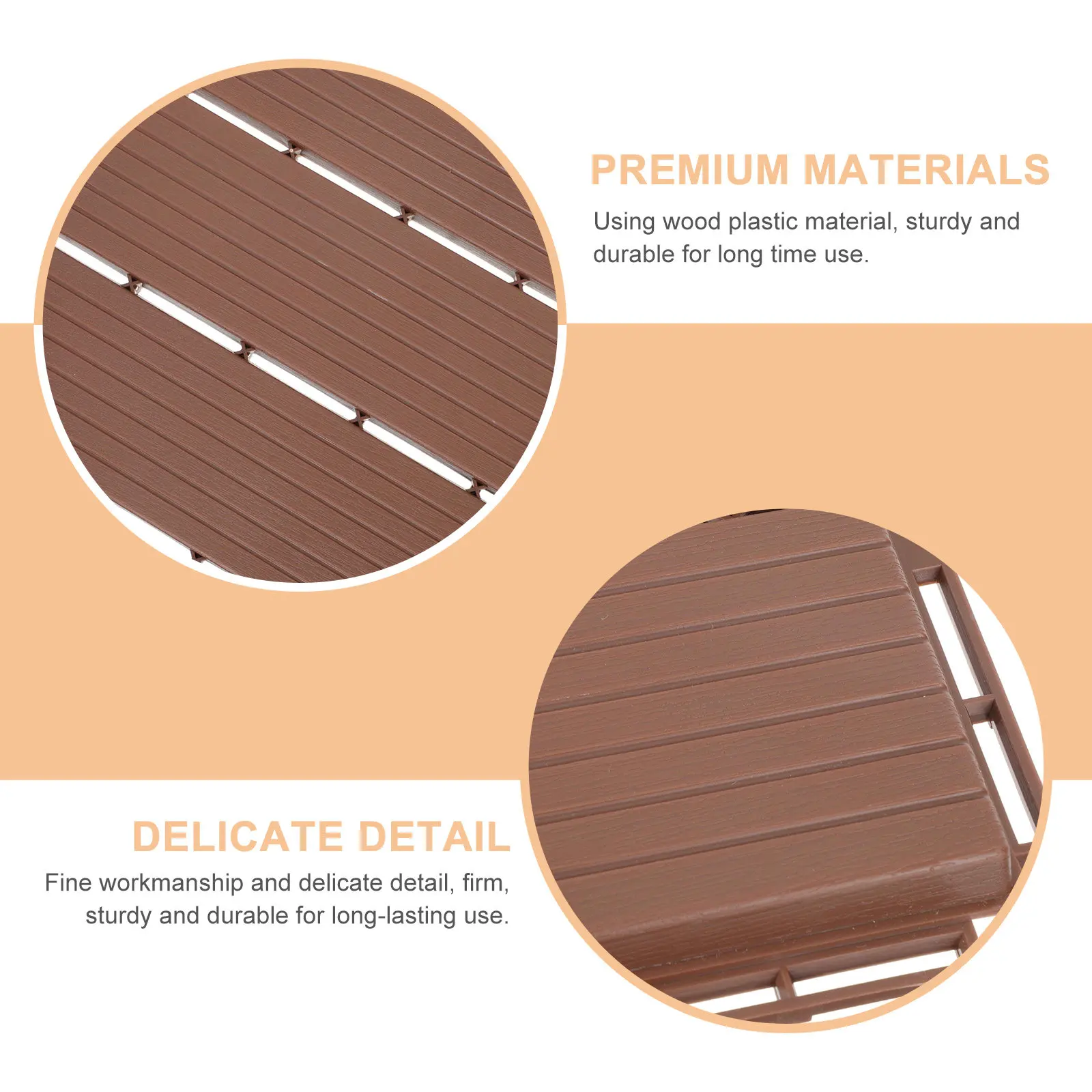 Fine Workmanship Wood-Plastic Floor Waterproof Balcony Garden Outdoor Yard Splicing Decorative Anticorrosion Sturdy