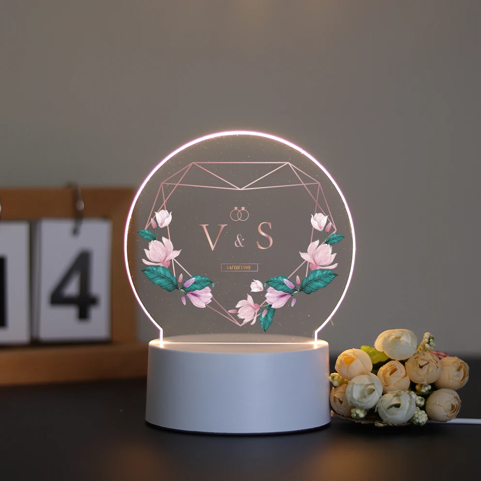 1 customized LED light panel diamond Bedroom bedside ambient light Multi functional gifts for friends and girlfriends