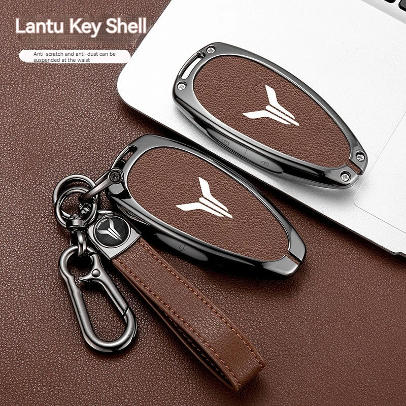 

Clemence Zinc Car Smart Remote Key Case Full Cover Protector Holder Shell For Voyah Dream PHEV 2024 Keyless Keychain Accessories