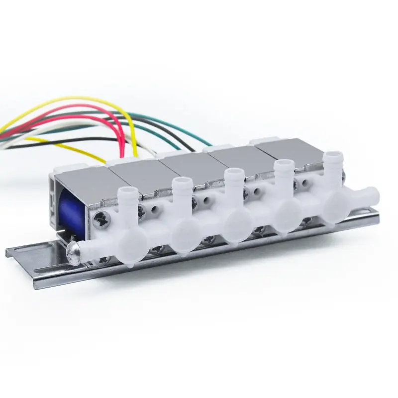 KP-60 Five-connection DC 12V/24V micro solenoid valve, car seat cushion air valve, massage chair air valve