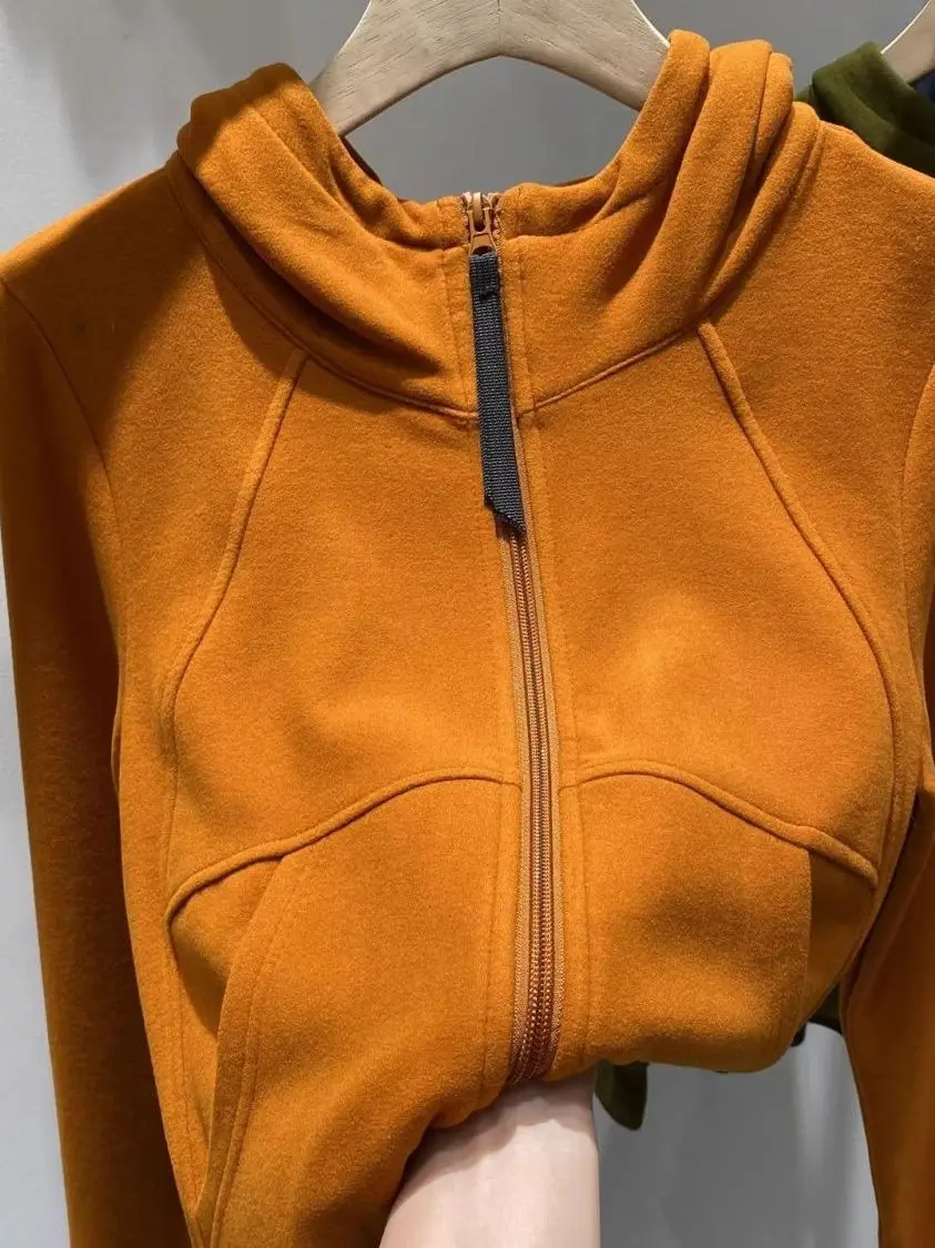 

Women's Hooded Double Zipper Cardigan Sweatshirt Dervo Casual Loose Slimming Short Outerwear Trendy Comfortable Soft