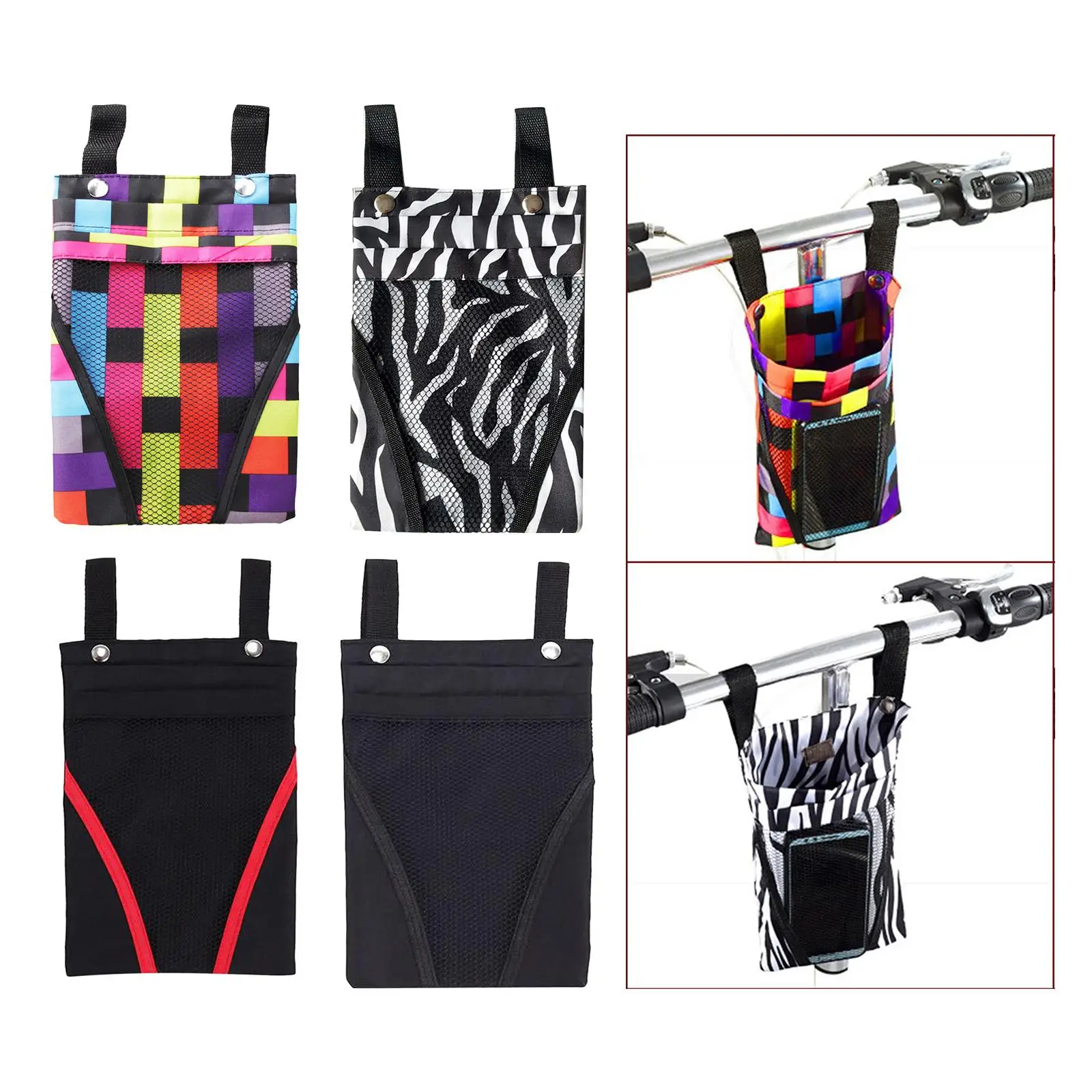 Road Bicycle Front Zipped Storage Organizer Waterproof Hard Shell Bag Handlebar Pouch for Electric Scooter Delivery