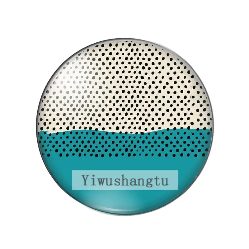 Nice art dot strip Colourful pattern 12mm/20mm/25mm/30mm Round photo glass cabochon demo flat back Making findings