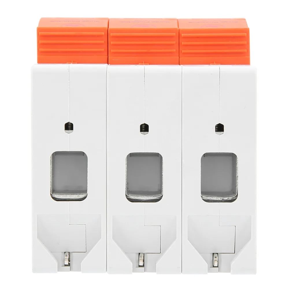 حماية الجهد الزائد 3P جهاز حماية المنزل 20kA-40kA 420V AC صواعق الجهد المنخفض DIN السكك الحديدية حامي البيت #6