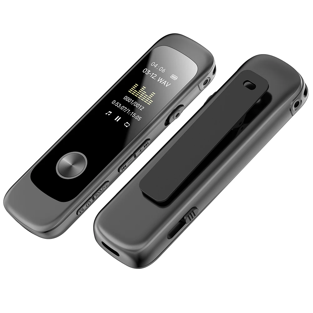 

Famue Bluetooth 5.3 Clip-On Voice Recorder - Type-C Direct Plug for Phones, 32GB, HD Noise Reduction, MP3 Player, Ideal for Clas