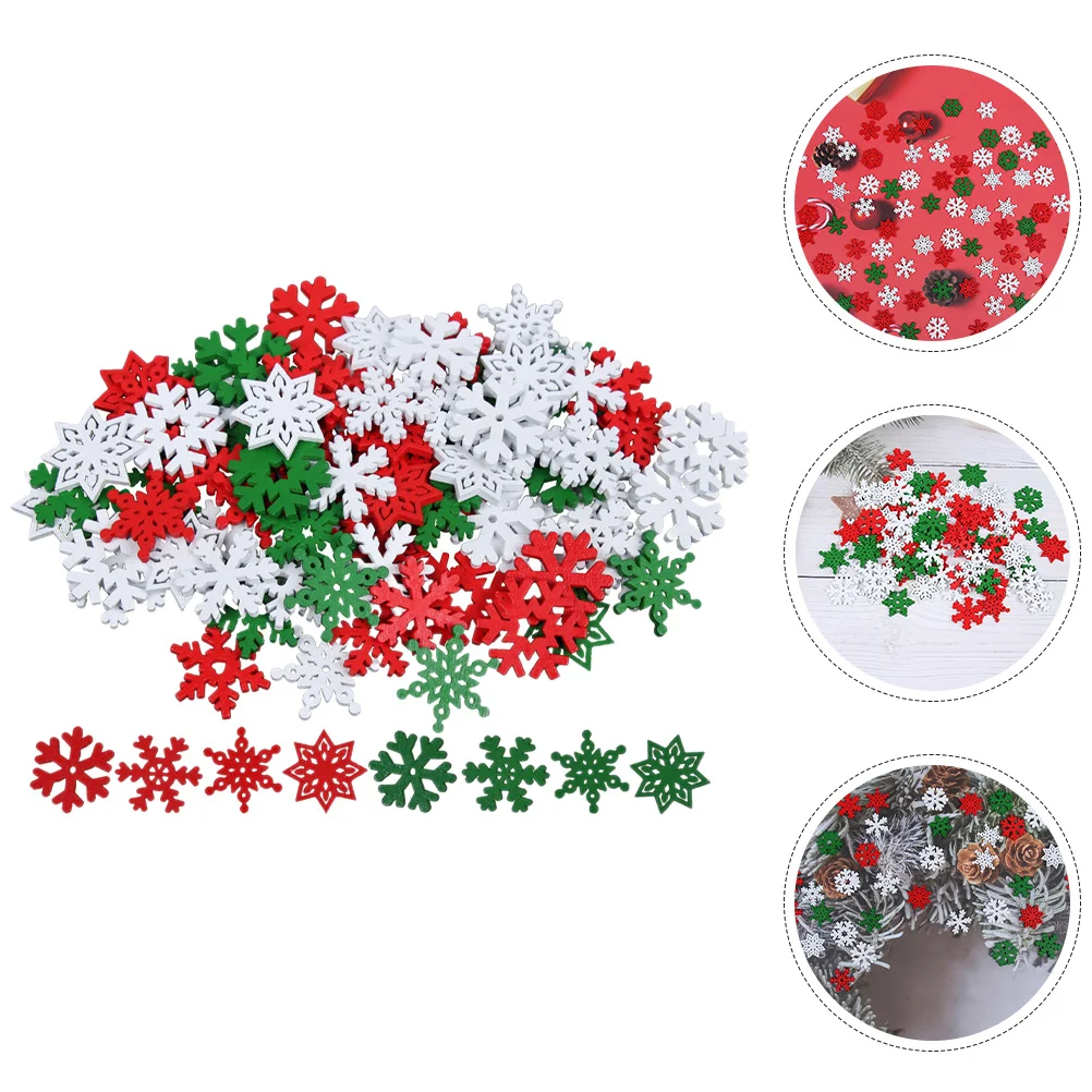 

50Pcs Wooden Snowflakes Christmas Decorations DIY Craft Supplies for Holiday Wedding Winter Decor Christmas Decor