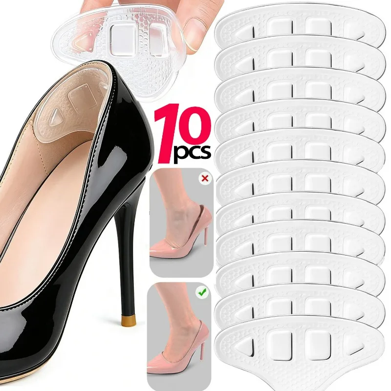 

2/10 шт. Прозрачные наклейки-протекторы для пяток от истирания, улучшенные противоскользящие вкладыши для женщин и мужчин, подушечки для ухода за пятками