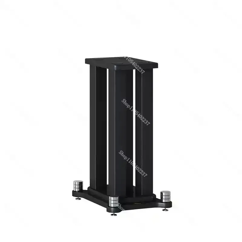Professional Metal Wood Surround Floor Rack 2 Pack Speaker Stand Audio Bracket