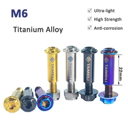 1pcs Titanium Alloy Bolt Nut M6x35mm Motorcycle Brake Handle Link Screw Upper Pump Screw Tie Rod Screw Repair and Decoration
