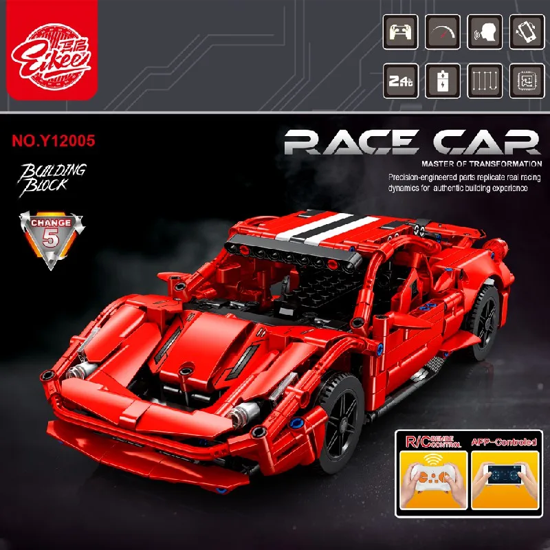 

Креативный программируемый робот-спорткар, конструктор 5 в 1, набор для сборки автомобиля своими руками, модель из кирпичиков, игрушка для мальчиков, подарок для взрослых и детей, 763 детали