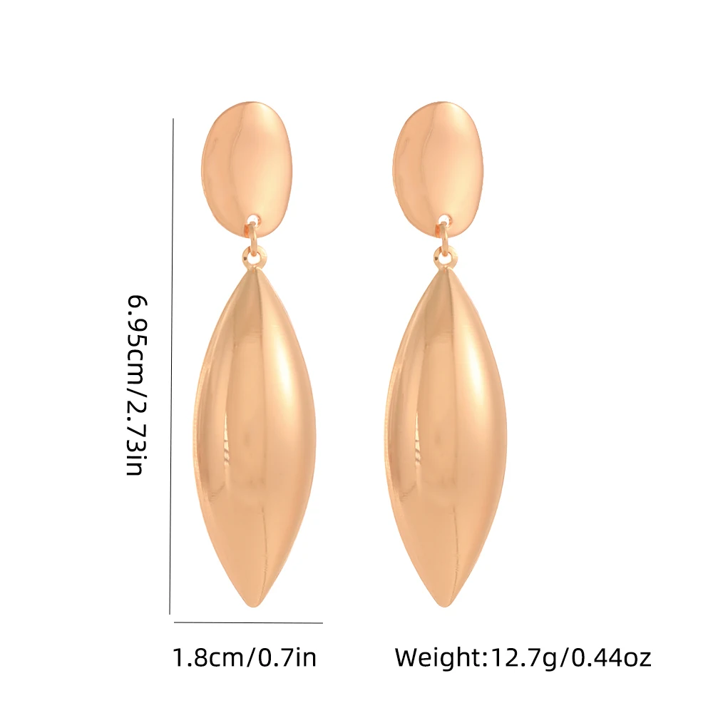 Water Drop Vintage Oval Glossy Metal Minimalist Clip on Earrings Non Piercing Cute Ear Clips for Women Party Jewelry Gifts