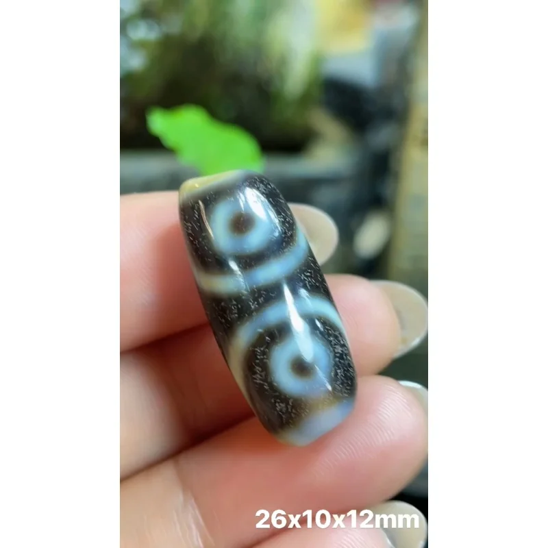 Ancient Tibetan DZI Beads Old Agate 3 Eye Totem Amulet Little Bead GZI #6663