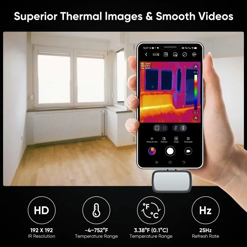 GW192A Thermal Imaging Cam-era Electronics Thermal Cam-era Repair, for Android Type-C IOS Lightning Phone Mobile Thermal Cam-era - Image 3