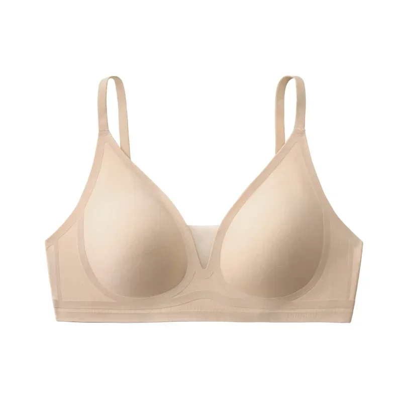 

Women's Sexy Push Up Plung Bras Wireless Supportive Deep V Thin Bralette Female Thin Smooth Seamless Bra for Women MX317