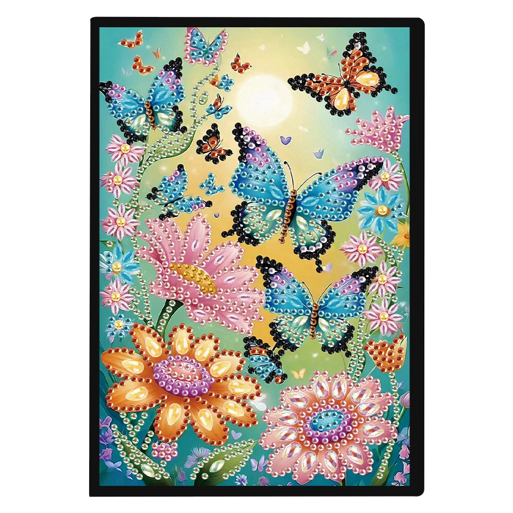 50 หน้า A5 รูปพิเศษรูปแบบสีสัน 5D เพชร Drawing Book Art เจาะภาพวาดไร้สาย Strip สมุดบันทึกสําหรับชายหญิง