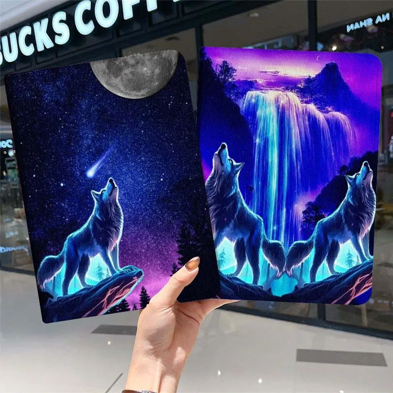 

Shining Wolf Moon Night Gift For Samsung Galaxy Tab A7 A A8 A9 A11 S6 S11 10.1 10.4 10.5 Inch Lite PLus Soft Tablet Case
