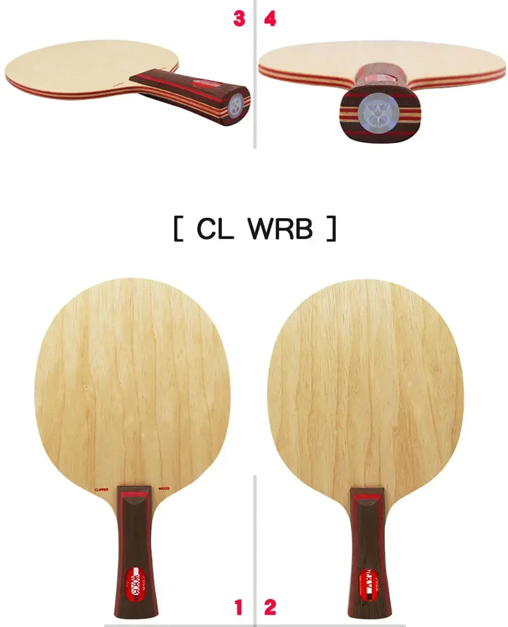 Original STIGA CL CR WRB Tischtennisschläger Allround 7-lagiger Ping-Pong-Schläger CRWRB Reines Holzblatt – Detail 19