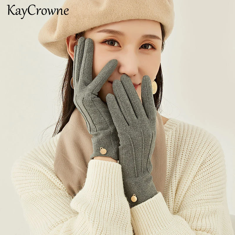 New Fashion Grace Lady Glove Mittens Women Winter Fall Elegant Touch Screen Full Finger Driving Windproof Keep Warm Gloves G197