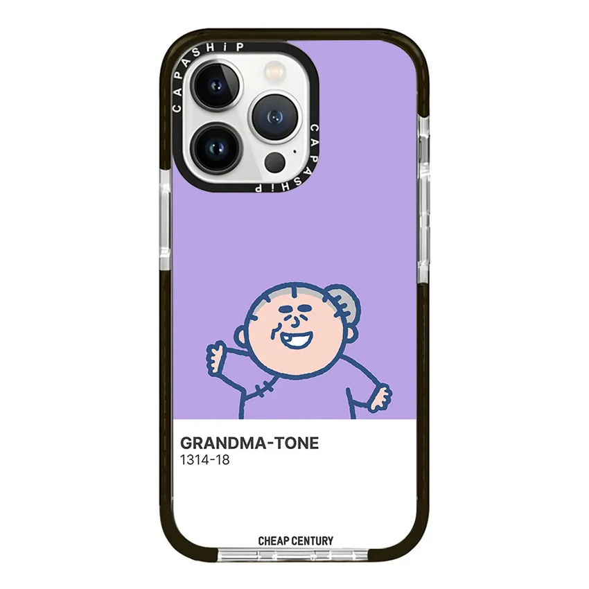 Blue White Stripe Uncle Purple Grandma Case For iPhone 15 14 13 12 11 Pro X XS XR Max 7 8 Plus SE Soft TPU Shockproof Back Cover