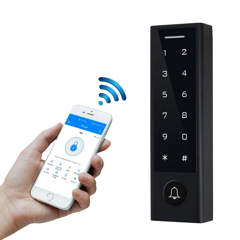 High Security Smart Door Lock RFID Touch Keypad Reader,TT Lock Bluetooth Fingerprint Access Control with Attendance Function