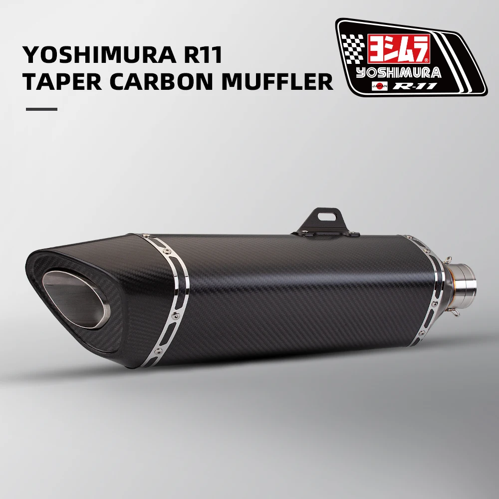 Universal Motorcycle Exhaust Muffler, Laser Logo, Exhaust, ER6N, SV650, Z800, R1, CB650F, CB1000R, CBR250R, F850, Z900, 51 mm