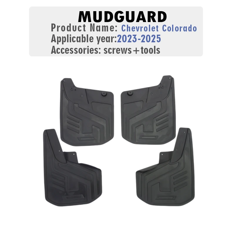 Front Rear 4pcs FOR Chevrolet Colorado GMC 2023 2024 2025 Mud Flaps Guard Splash Mudguard Fender Mudflaps Car Accessories