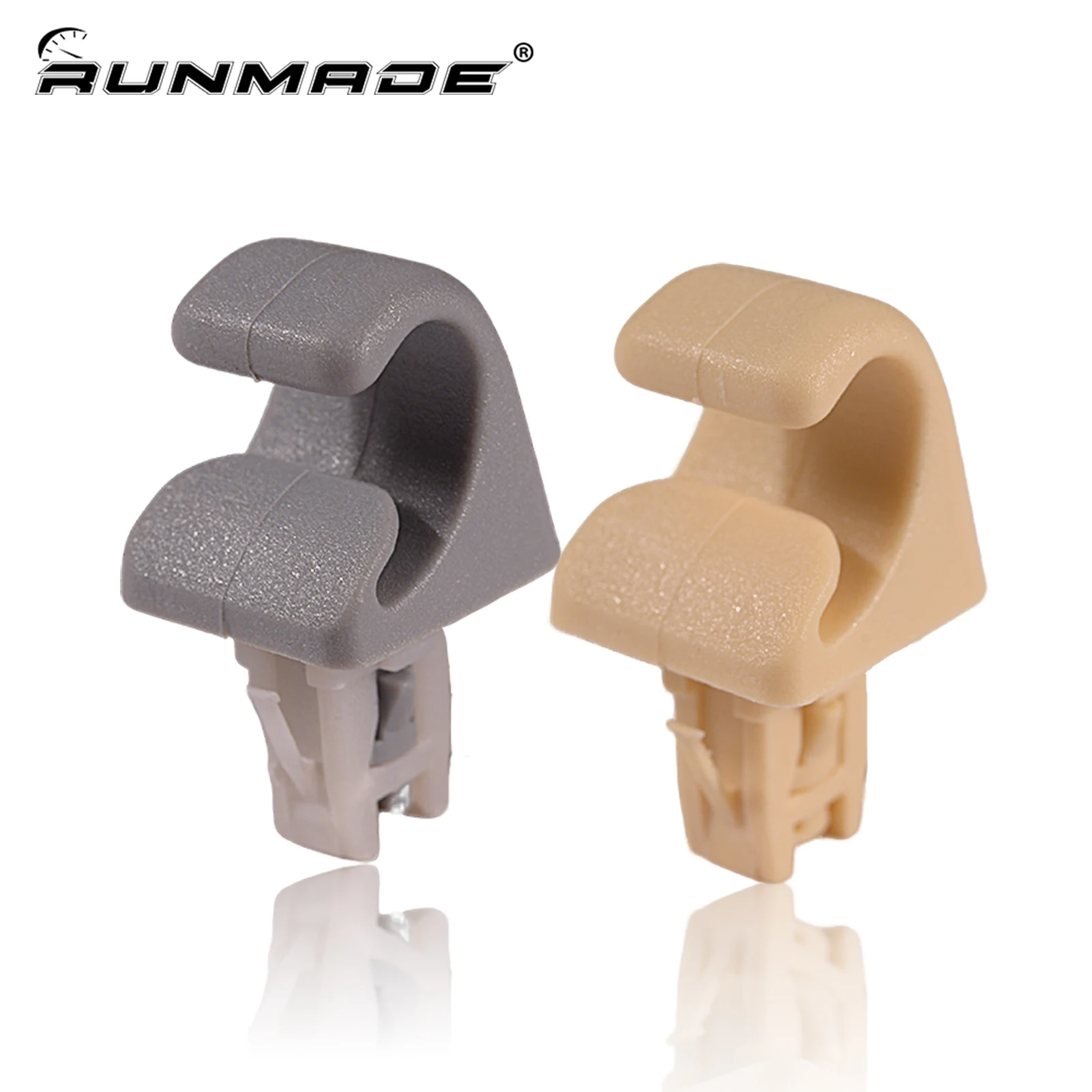 runmade Sun Visor Hook Clip Bracket Hanger Beige Gray 74348-33040 for Toyota Corolla Camry Prius Alphard Yaris Land Cruiser RAV4