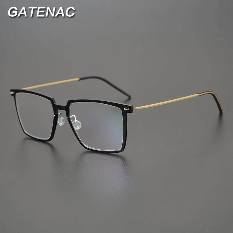 

2023 New Titanium Glasses Frame Men Square Prescription Optical Myopia Eyeglasses Frame Women Ultra Light Luxury Brand Eyewear