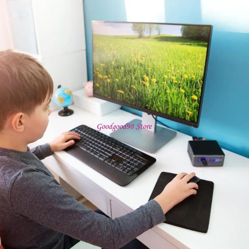 Mouse Pad Gaming Mouse Pad Desktop Laptop Computer Simple Black Office Rubber W8EC