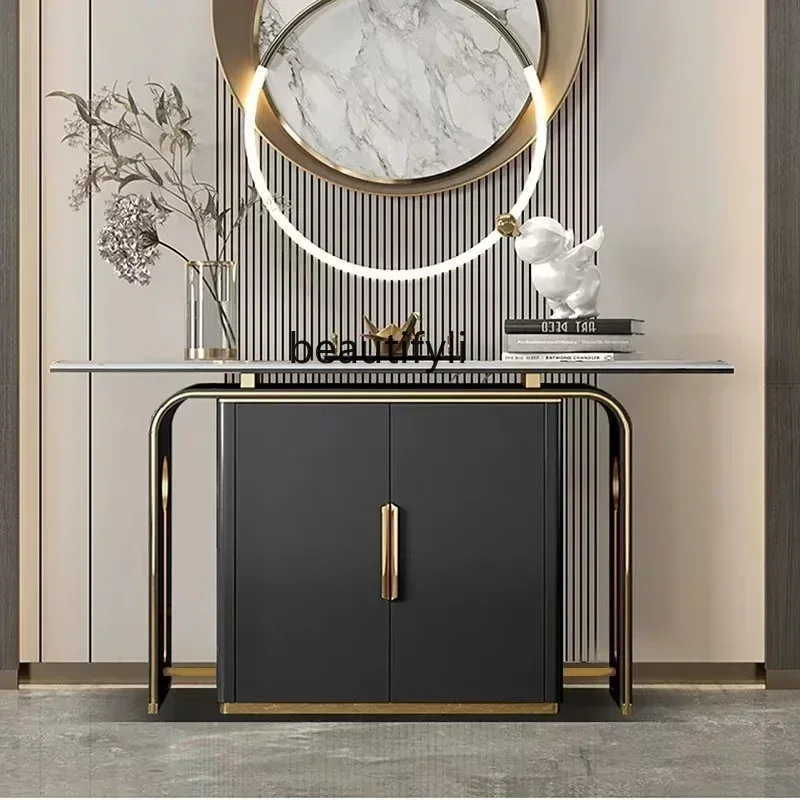 

60.Light luxury entrance table, high-end entrance cabinet entry end view table aisle, decoration, storage entrance table