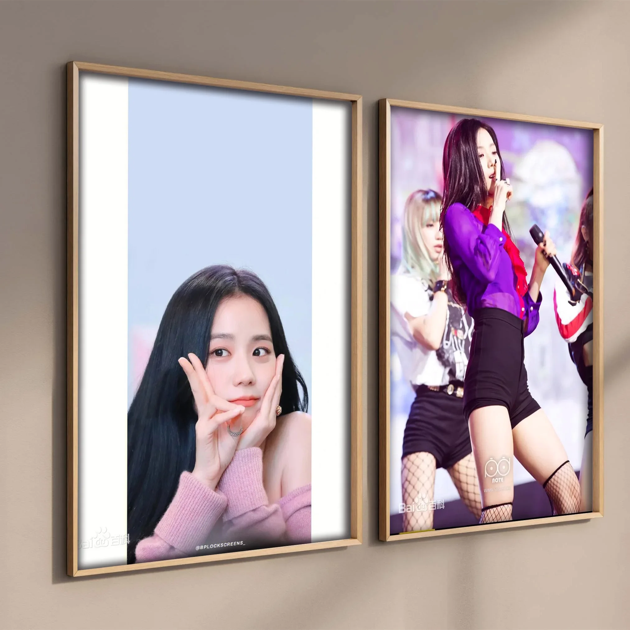 Korean Female Singer And Actor Jisoo Personal Poster Photo Cover Fan Collection Home Art Decoration Canvas Painting Wall Art