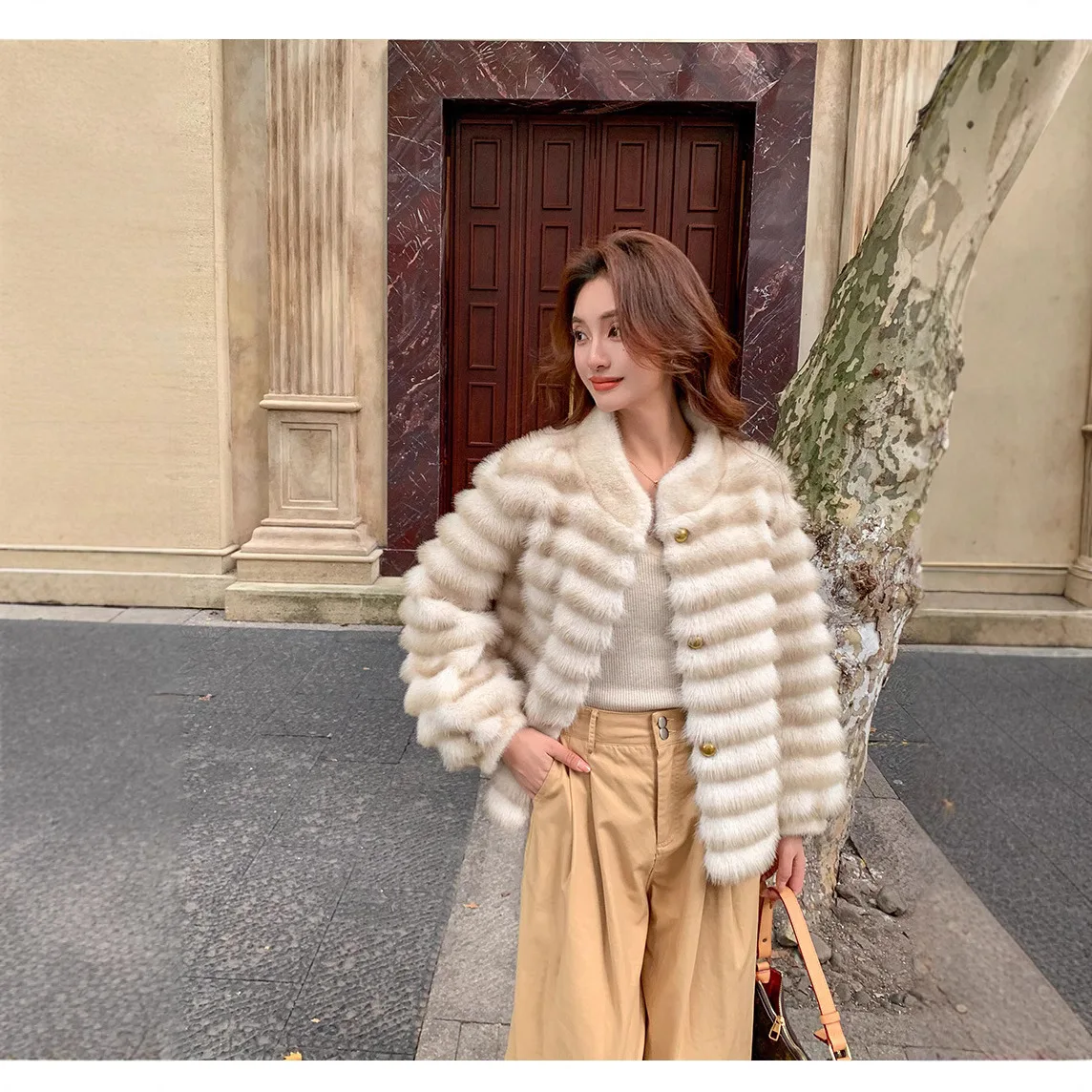 Faux Fur Coats Women Full Sleeve Short Coat Thick Warm Y2k Streetwear Elegant Work Overcoat Jackets Outerwear 2025 Autumn Winter