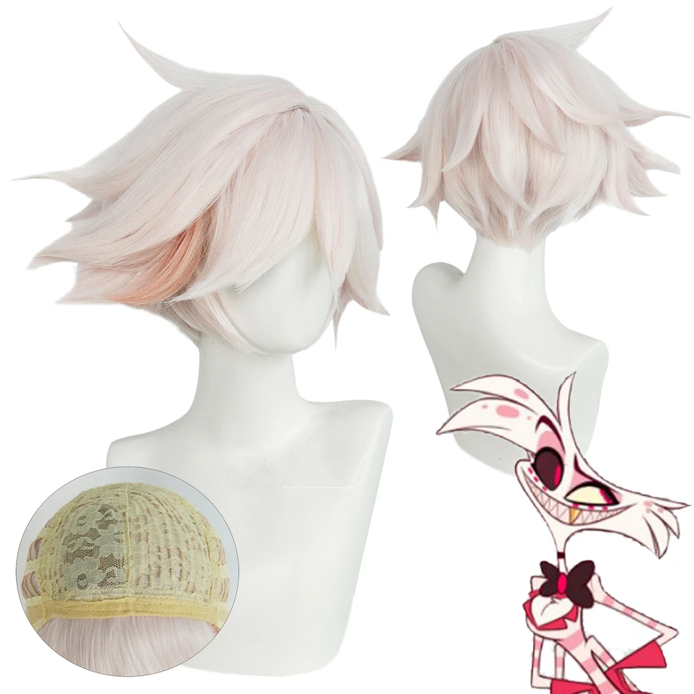 فانتازيا الملاك الغبار الباروكات تأثيري الشعر التلفزيون الجحيم نزل Disfraz زي اكسسوارات النساء الرجال الخيال هالوين كرنفال الدعامة