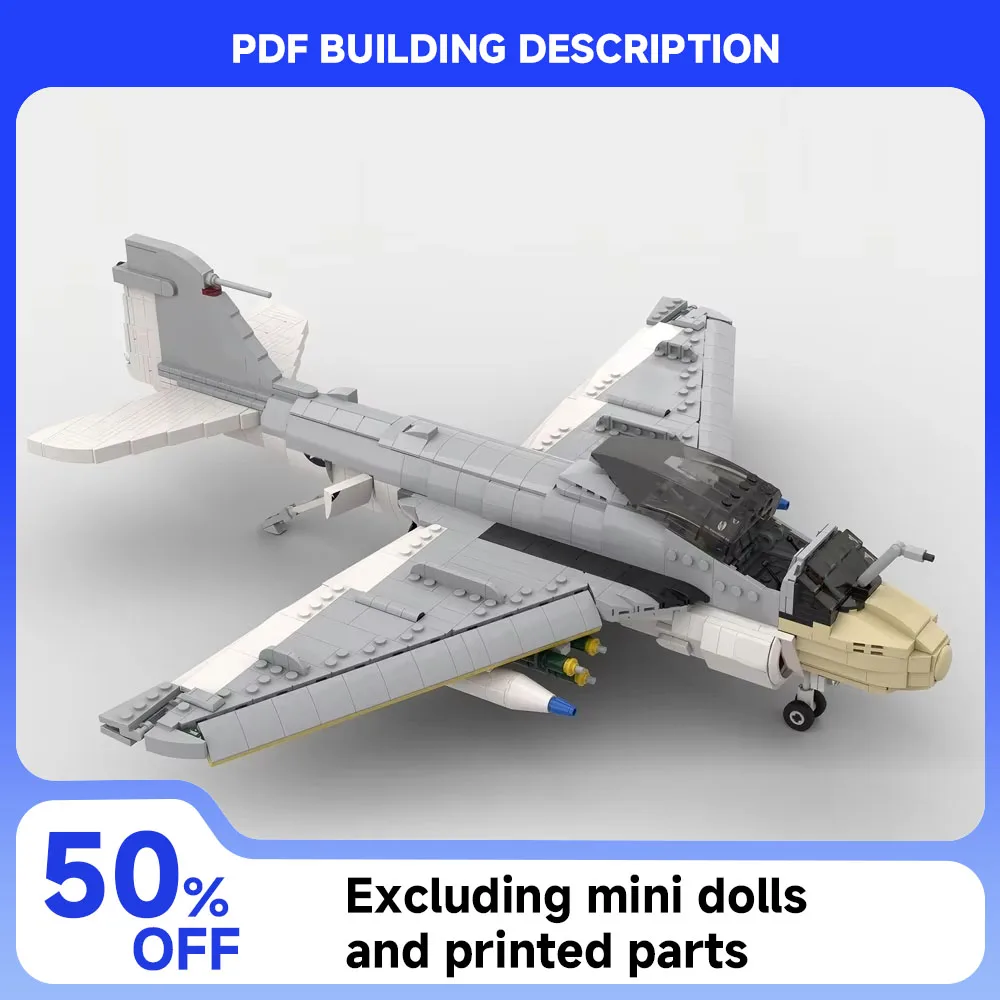 

1570 шт. MOC военный самолет серии 1:35 A-6E Invader модель истребителя строительные блоки DIY сборка игрушки детский подарочный набор для мальчиков