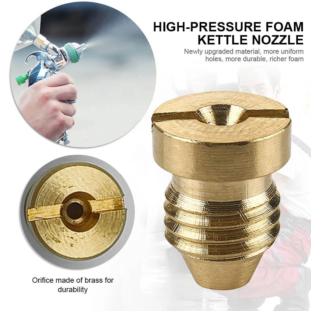 Car Wash Nozzle Copper Foam Cannon Orifice Nozzle Tips 1.0/1.1/1.15mm Spray Gun Replacement Nozzle Head Car Wash Cleaning Tool