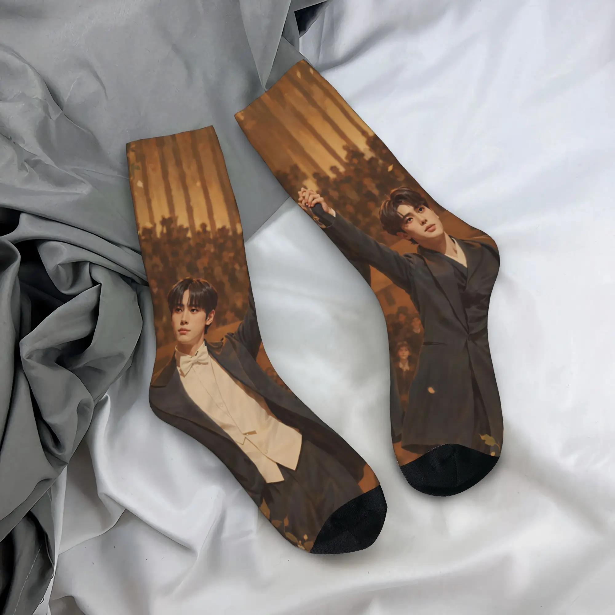 Adults Men Socks Kdrama Four Hands Two Sonatas  Stockings Autumn Kawaii Soft Socks Design Skateboard Anti Sweat Socks