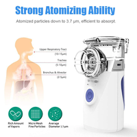 FHC Portable Handheld Nebulizer Spray Humidifying Atomizer Mute Ultrasonic Mesh Nebulizer for Adults and Children