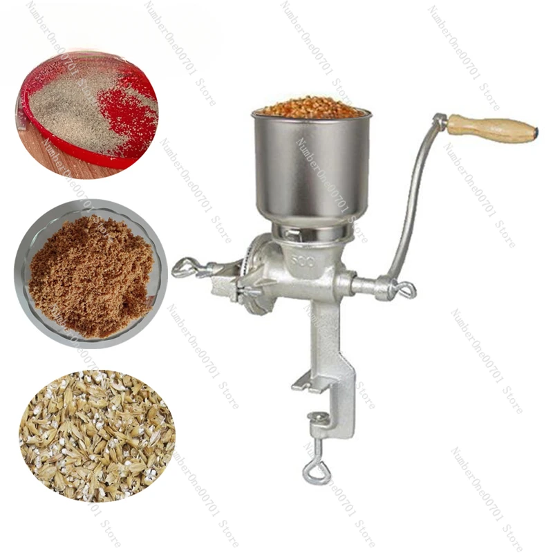 

Manual Barley Malt Mill Grain Grinder Crusher Dry Food Corn Nut Hand-Cranked Grinding Machine Powder Hebals Cereals Flour Burr