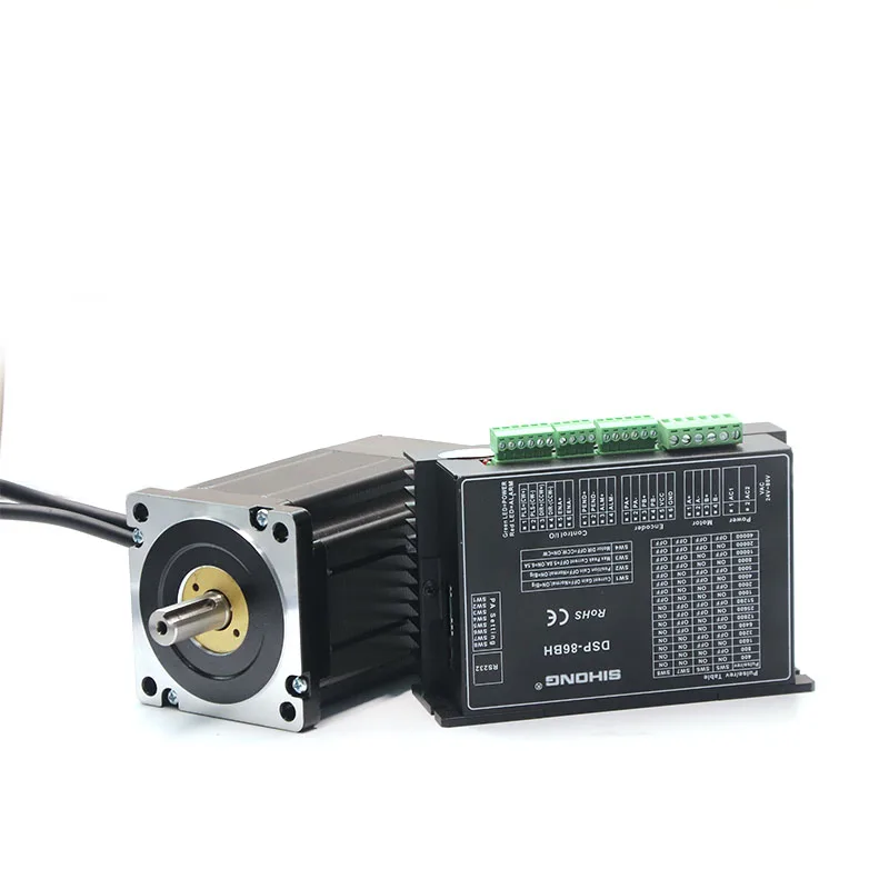 

Siheng Motor Factory CE Качество 2-фазный 86 мм Nema 34 Набор шаговых двигателей с замкнутым контуром 8,2 Нм 6 А с драйвером 60V8A