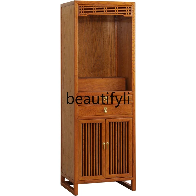 

ss25 Ash wood casket stand cabinet solid wood, temple hall incense altar offering table household
