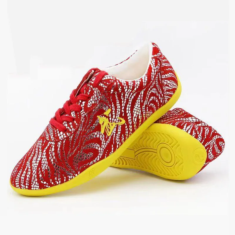 Genuine Leather Chinese Wushu Shoes Taolu Kungfu Shoes Practice Martial Arts Shoes Taichi Shoes for Men Women Children image 3