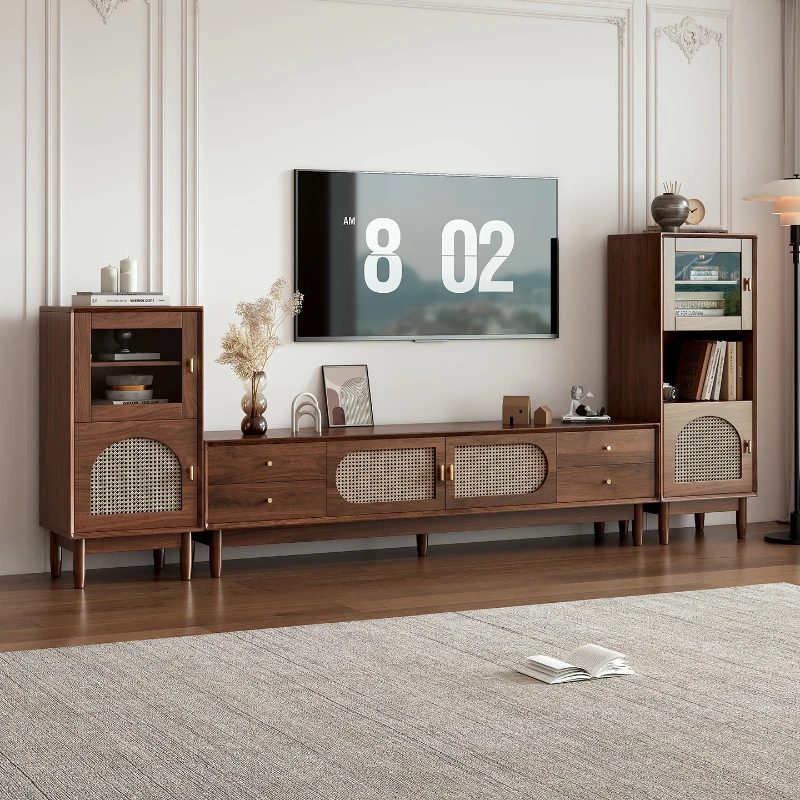 

French storage TV cabinet retro living room small apartment Tv stand household comfortable table téléviseur home furniture