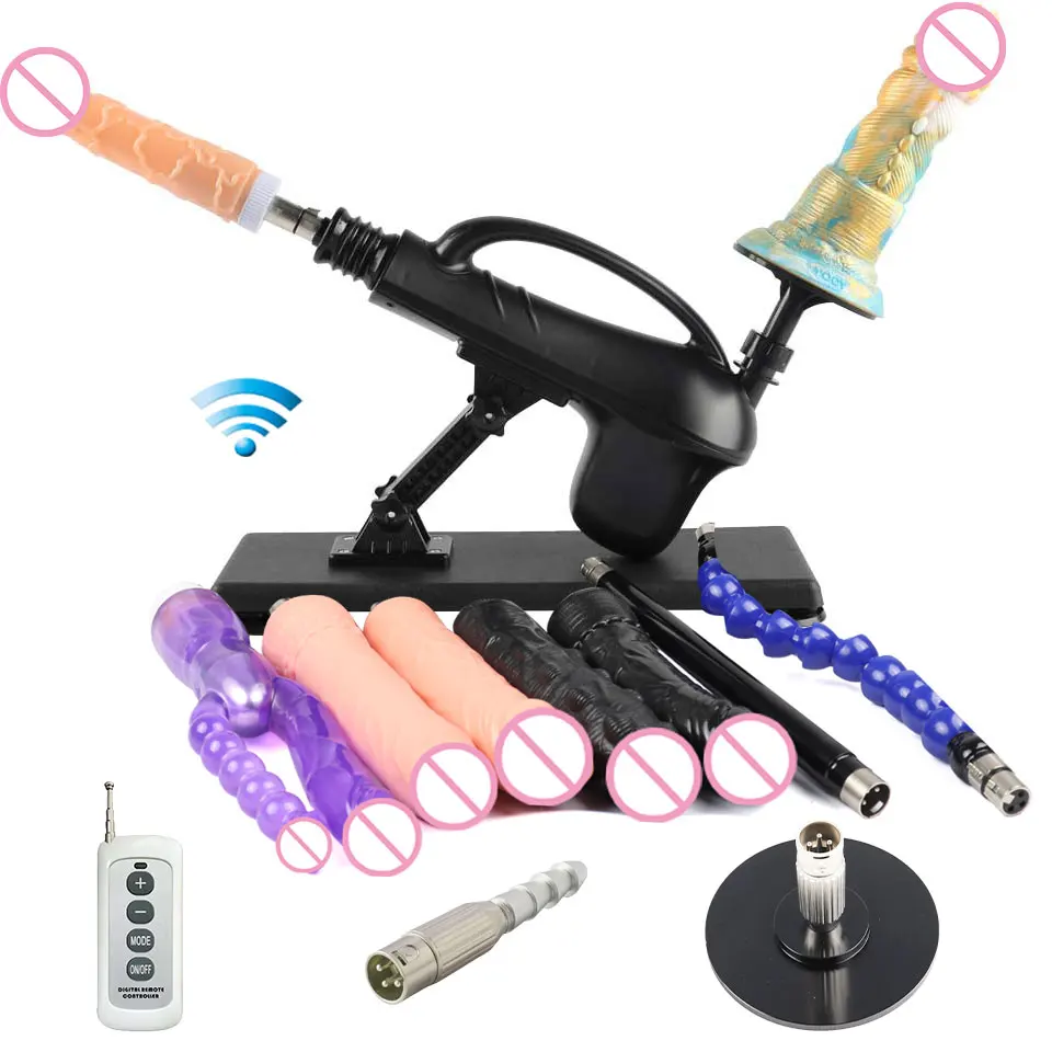 New Sex Machine for Woman Adjustable Masturbating Pumping with Sex Gun Love Machine for Men Adult Toys Upgrade Wireless Control