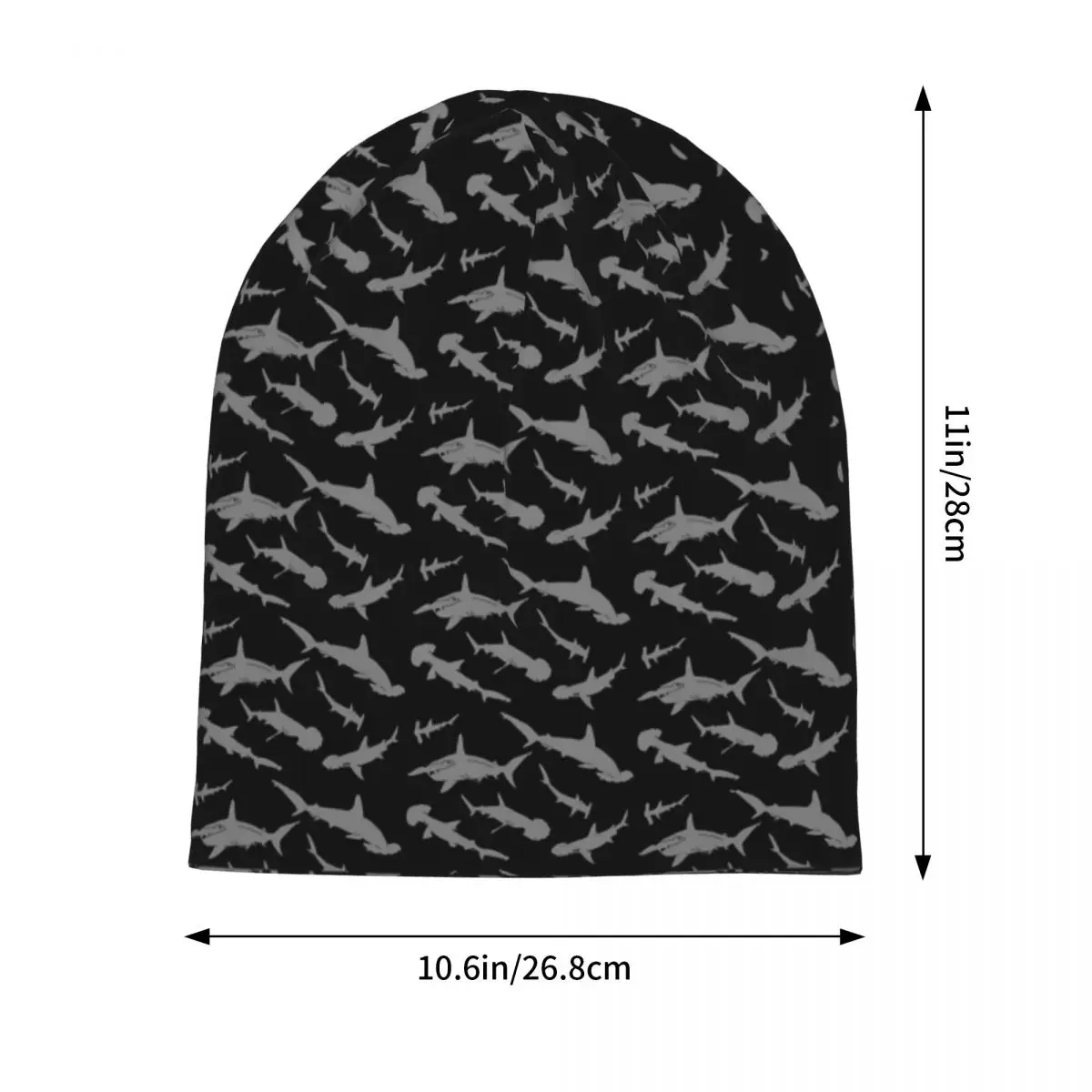 Hammerhead Shark Pack Pattern Skullies Beanies Hats Warm Autumn Winter Outdoor Cap Knitted Bonnet Caps for Unisex Adult