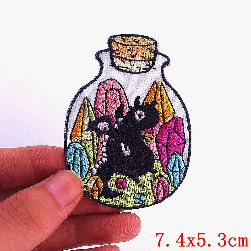 Cartoon bestickte Patches Eisen auf Patches für Kleidung thermoadhäsive Patches auf Kleidung DIY süße Katze Patch Jacke Applikation