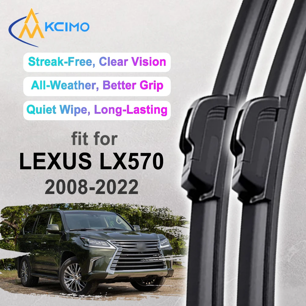 

Kcimo Windshield Wiper Blades for LEXUS LX570 2008-2022 Silent AllWeather Car Window Wipers Easy Installation 2021 2020 2019