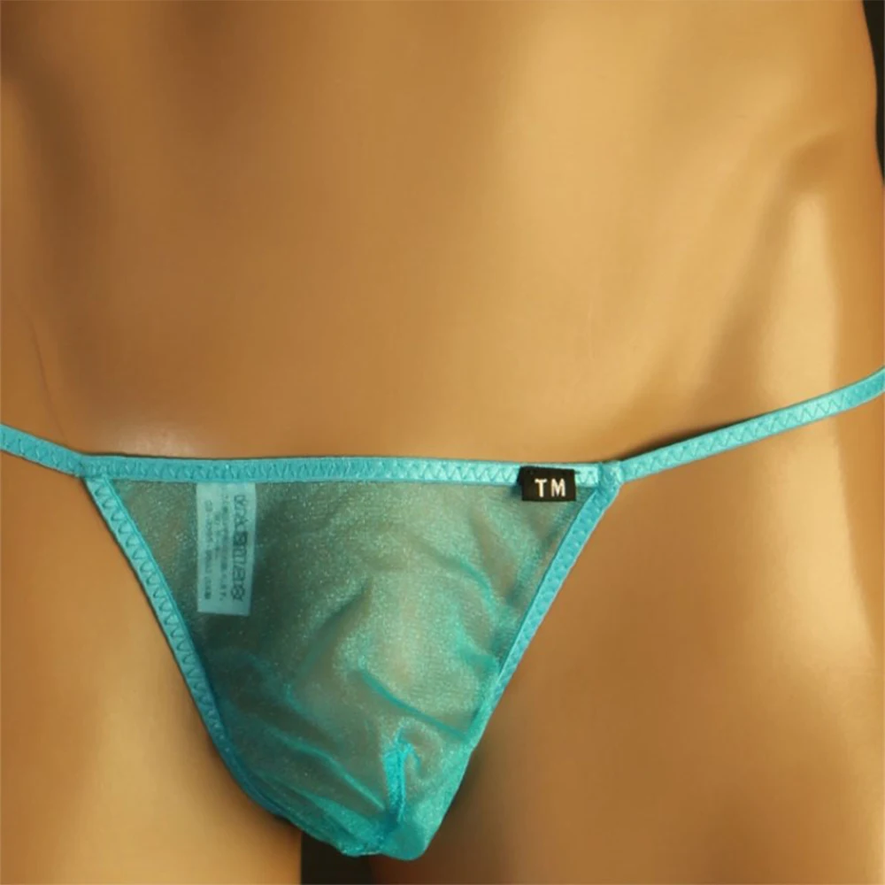 

1pc Sexy Sheer Men Pouch Thongs G-Strings Elastic Thin Strap Breathable Mesh T-Back Underwear Man Briefs Panties