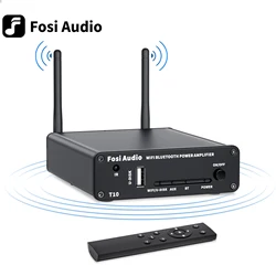 Fosi Audio T10 Stereo Sound Amp TPA3116 100W Powerful Audio Wifi Amplifier With Wi-Fi 2.4G Bluetooth U-disk APP Remote Control