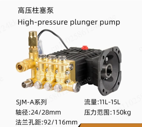 Industrial Plunger Pump 220V 3.3KW 3.9KW 4.5KW High Pressure, Stopping Car Wash Pump for Cleaning Equipment