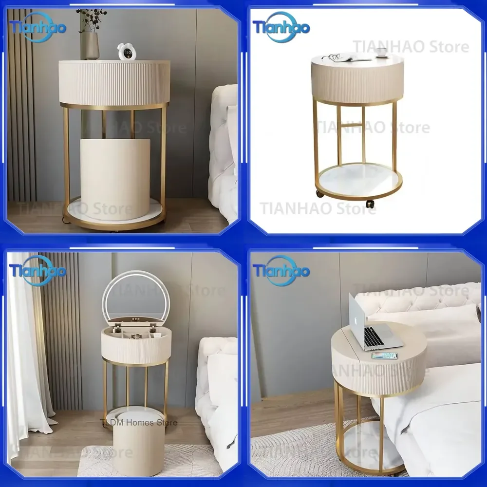 LED Vanity Light Table with Drawers for Girls Bedroom Decoration Nordic Style Makeup Table for Living Room Home Chambre
